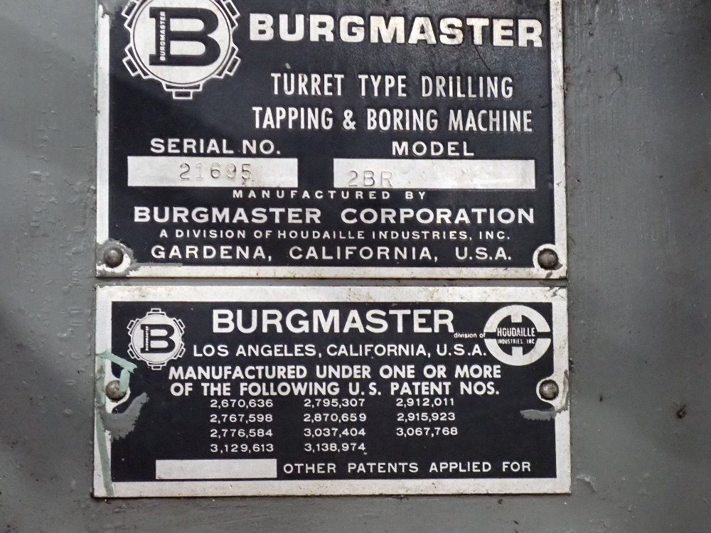 Burgmaster 40" X 24" Turret Drill - 2br