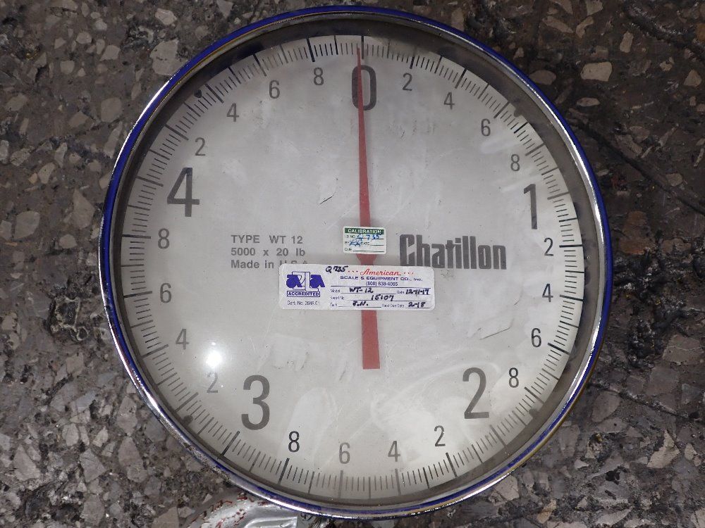 Chatillon 5000 X 20 Lbs Hanging Scale - Wt-12