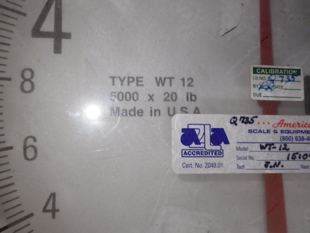 Chatillon 5000 X 20 Lbs Hanging Scale - Wt-12