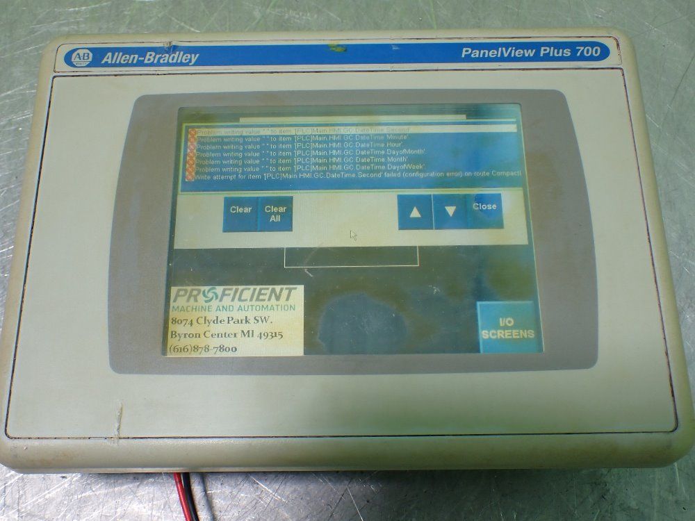 Allen-bradley 2711p-t7c4d1 Panelview Plus 700 Operator Panel. Powers On. - 2711p-t7c4d1
