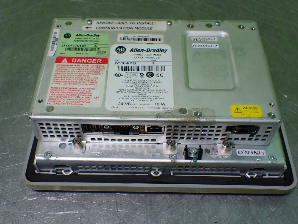 Allen-bradley 2711p-t7c4d1 Panelview Plus 700 Operator Panel. Powers On. - 2711p-t7c4d1