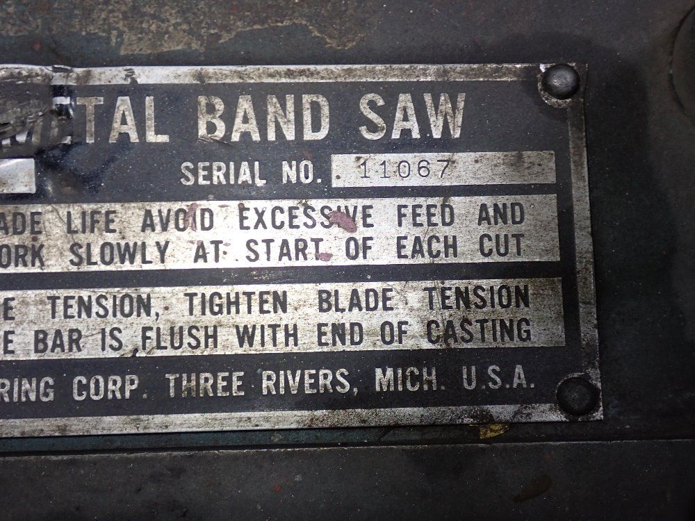 Wells 15" X 7 1/2" Horizontal Band Saw - 600