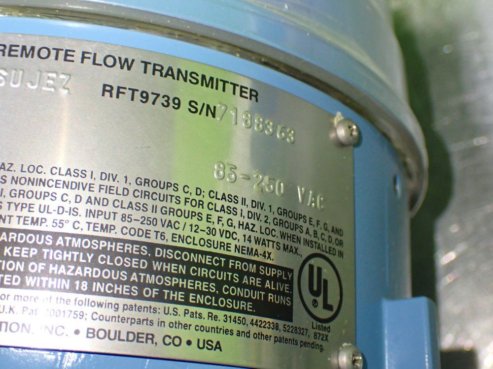 Micro Motion Rft9739 E4sujez Elite Remote Flow Transmitter. - Rft9739e4sujez