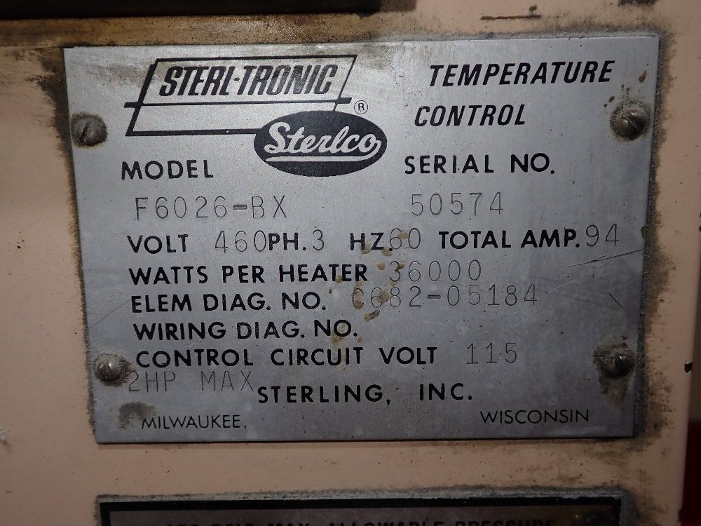 Sterlco Hot Oil Heater - F6026-13x