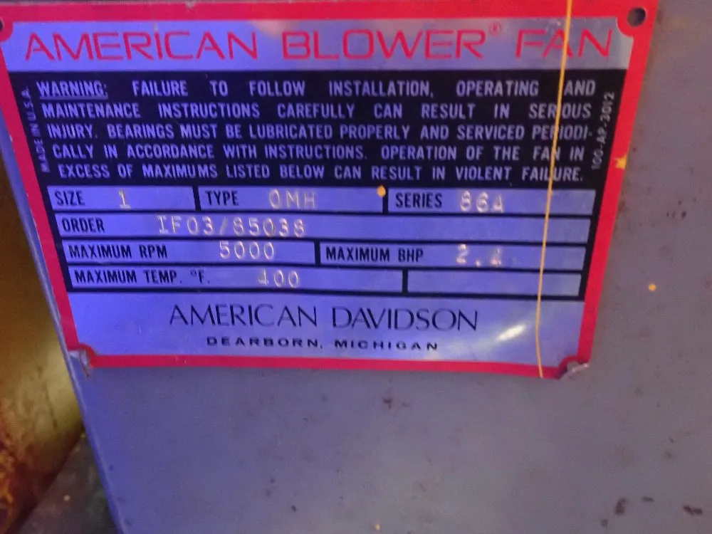 American Davidson 1/2 Hp Blower