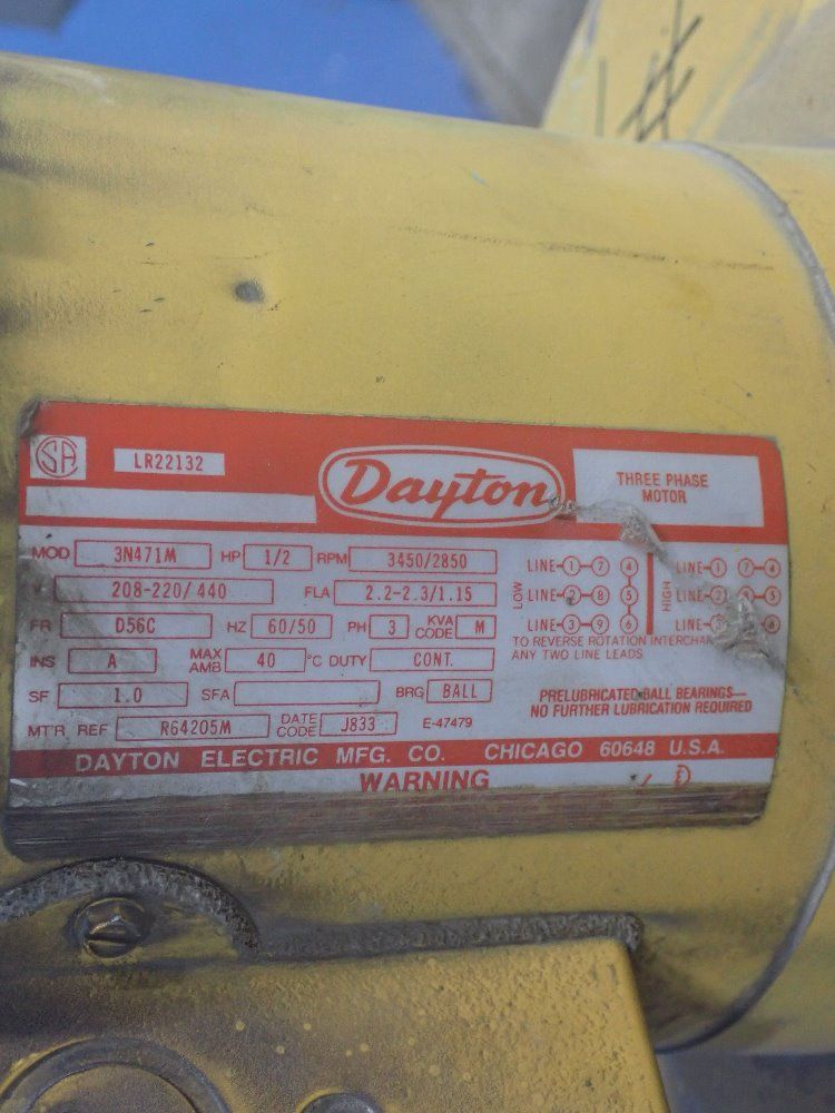 Dayton Electric Mfg. Co. 450 Cfm Dust Collector - 1z967a