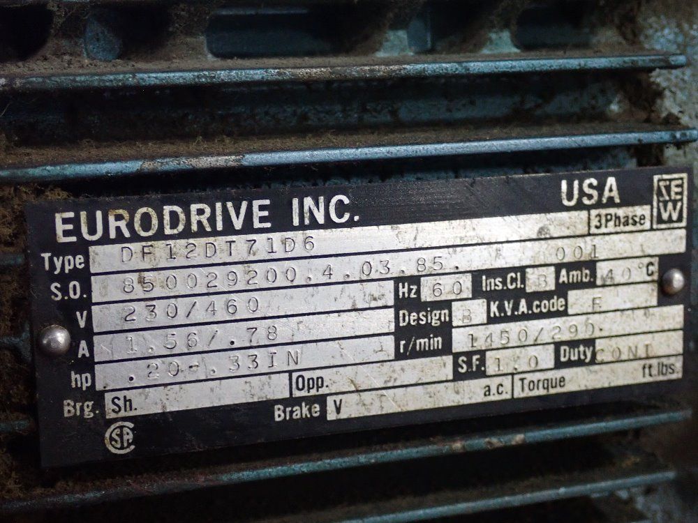 Sew-eurodrive Inc. .20-.33 Hp Gear Drive - Df12dt71d5