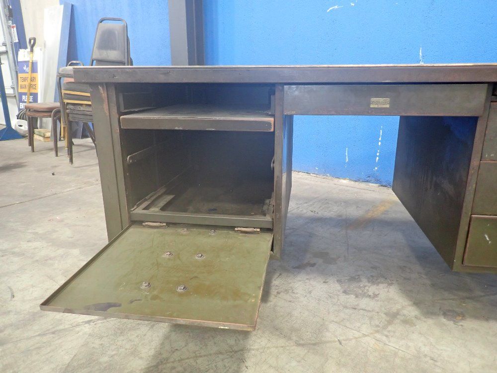 The General Fireproofing Co. 4 Drawers/2 Shelves/pull-out Ledge Steel Work Desk - Allsteel