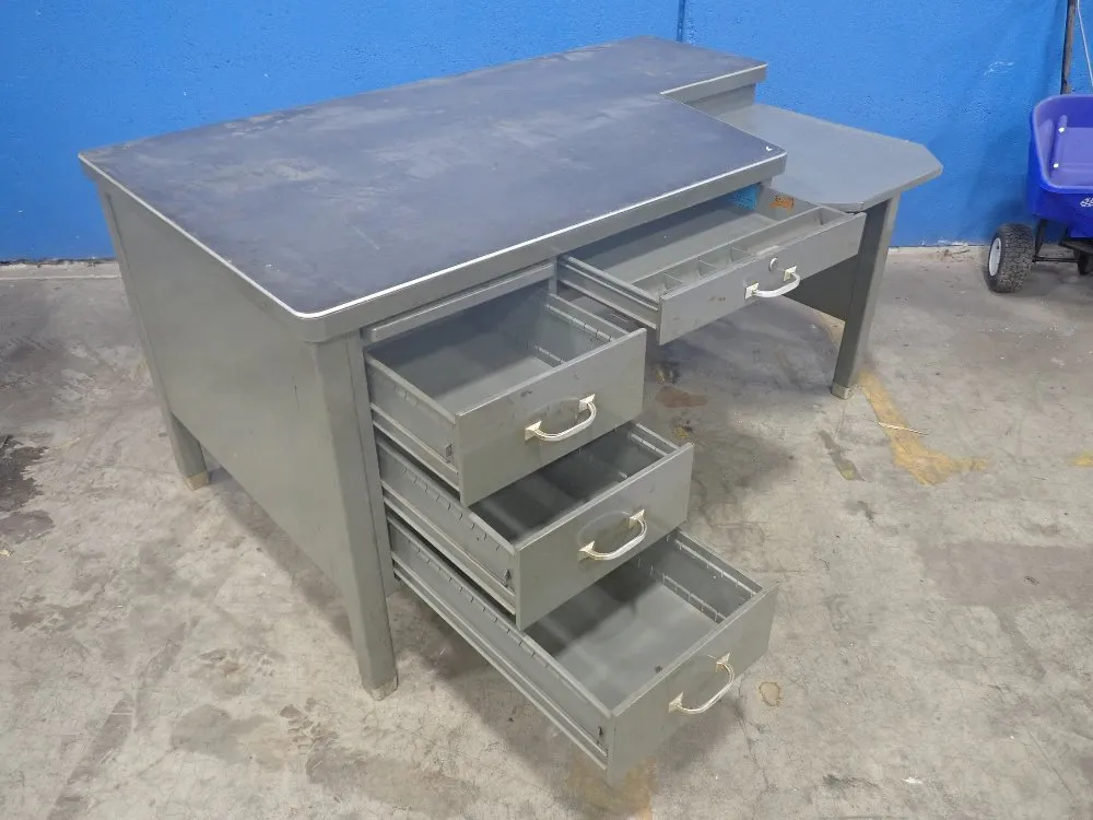 The General Fireproofing Co. 4 Drawers Steel Work Desk