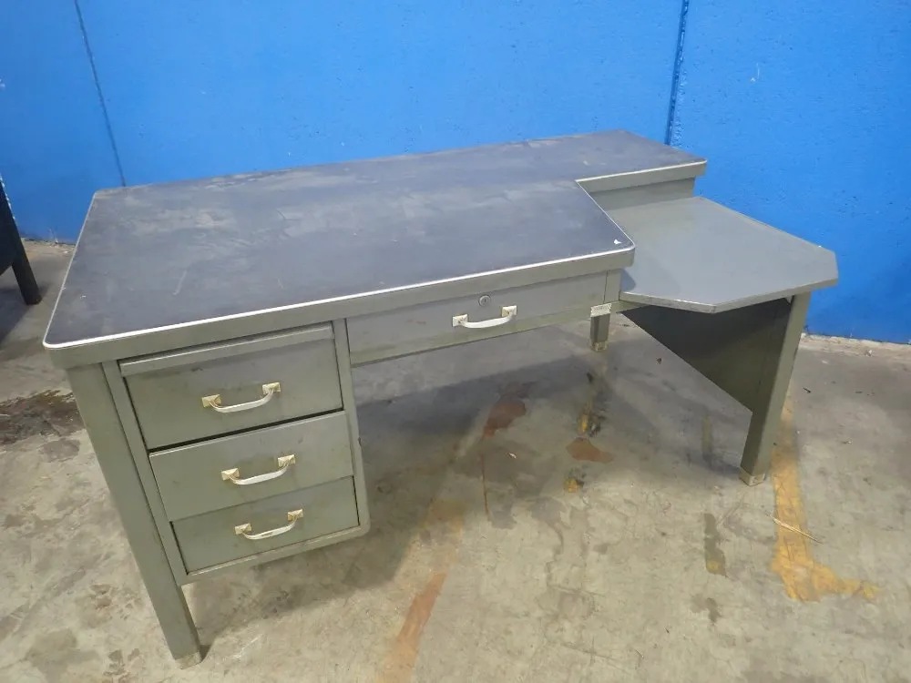 The General Fireproofing Co. 4 Drawers Steel Work Desk