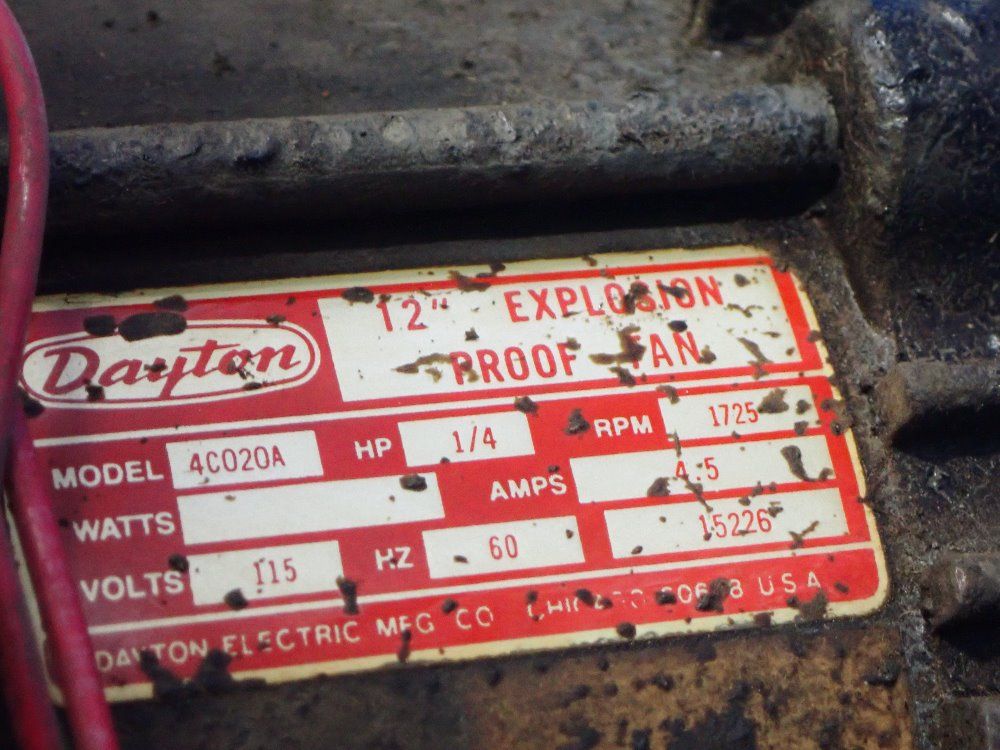 Dayton 12" Explosion Proof Fan - 4c020a