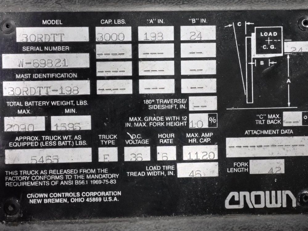 Crown 3000 Lbs. Electric Stand Up Forklift - 30rdtt