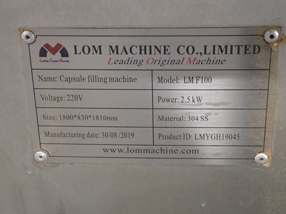 Lom Machine Company Capsule Filling Machine - Lmf100
