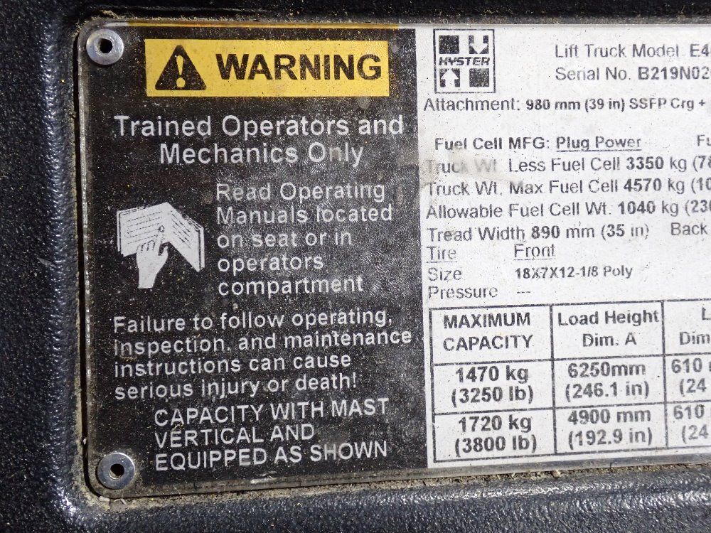 Hyster 3800 Lbs Electric Forklift - E40hsd2-18