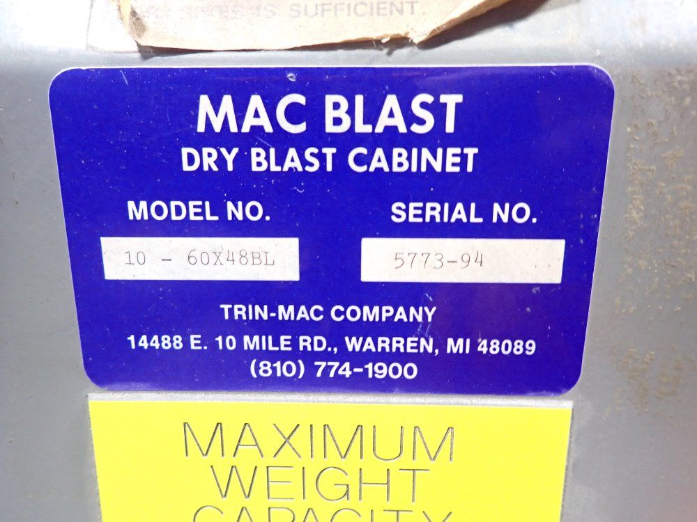 Mac Blast Blast Cabinet