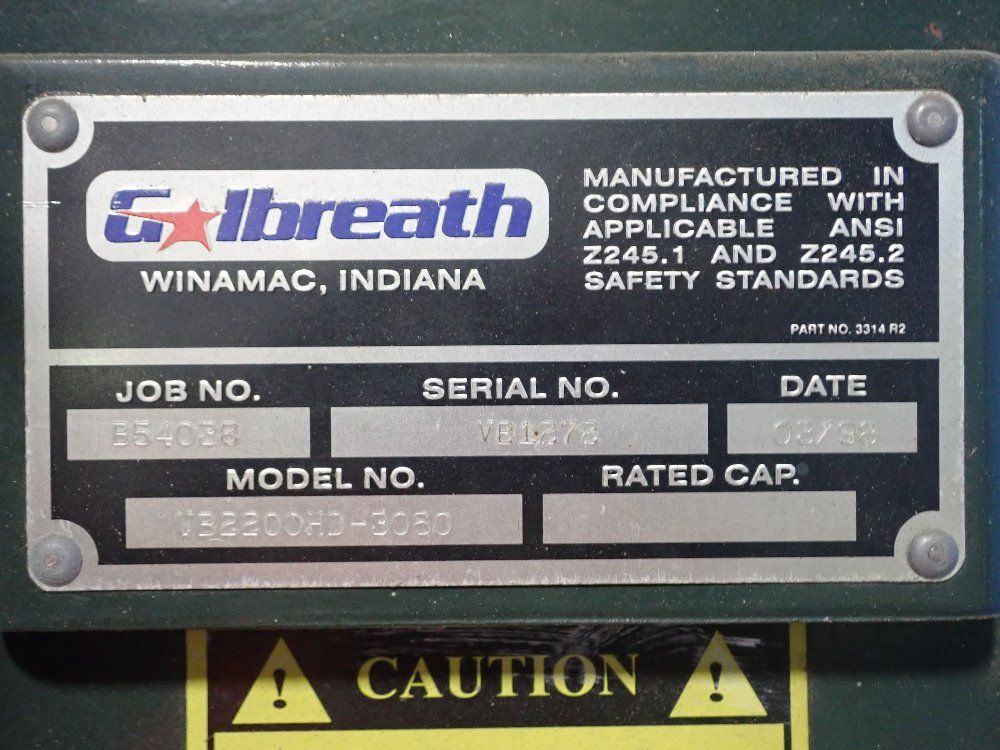 Galbreath 60" X 29" X 47" Baler - Vb2200hd-3060