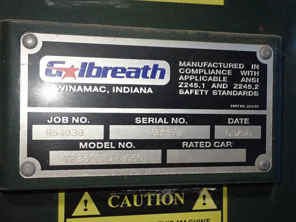 Galbreath 60" X 29" X 47" Baler - Vb2200hd-3060