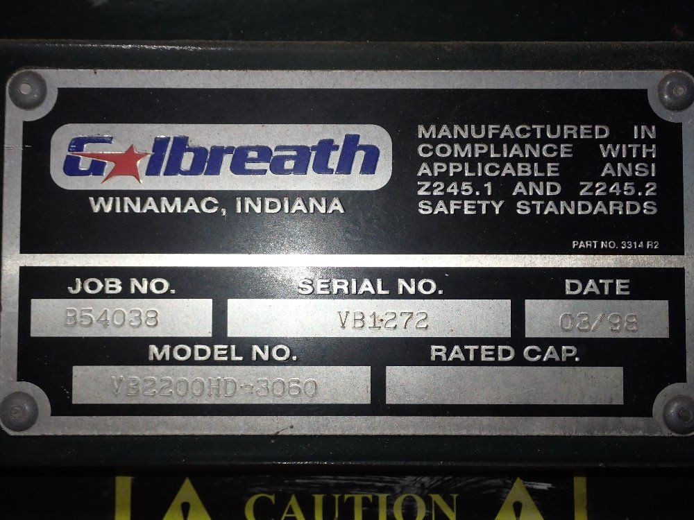 Galbreath 60" X 29" X 47" Baler - Vb2200hd-3060