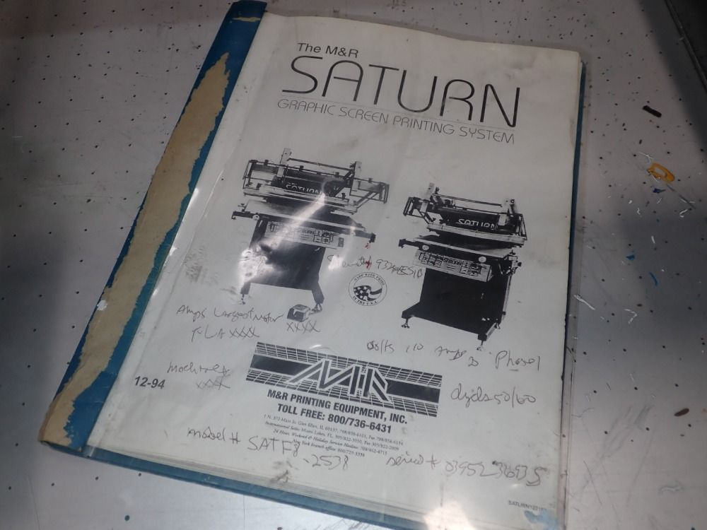 M&r Screen Printer - Saturn-2538
