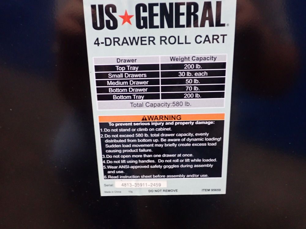 U.s General 4 Drawer Tool Box