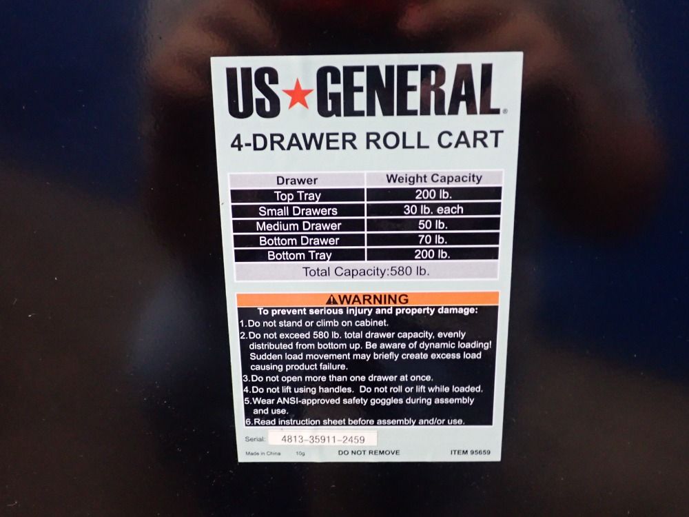 U.s General 4 Drawer Tool Box