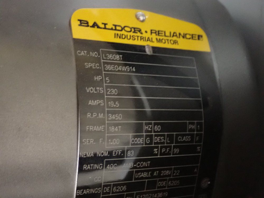 Baldor 5 Hp Blower - L3608t