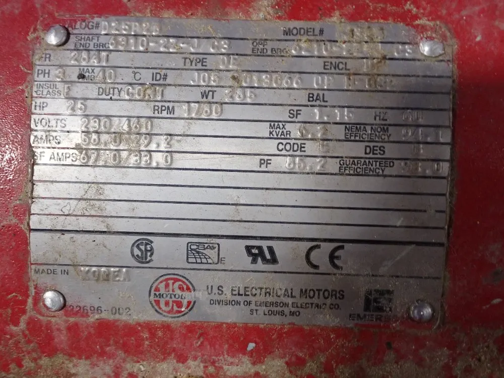 Bell & Gossett 25 Hp Vacuum Pump