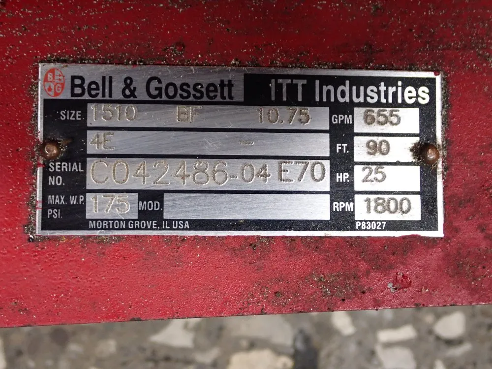 Bell & Gossett 25 Hp Vacuum Pump