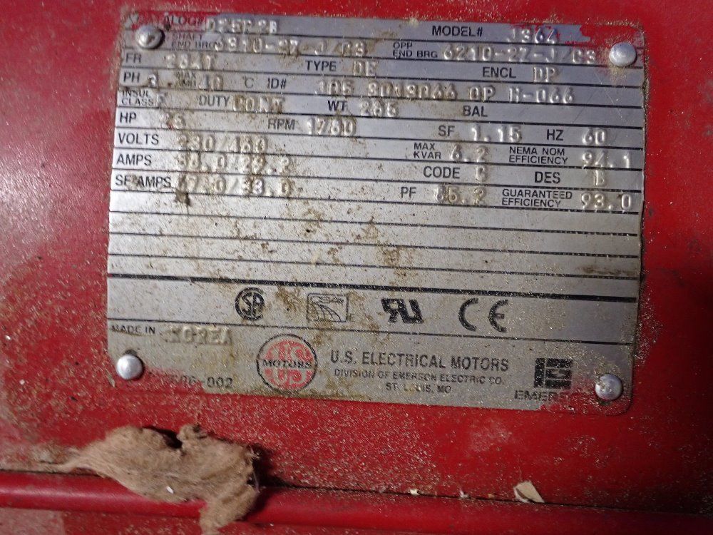 Bell & Gossett 25 Hp Vacuum Pump