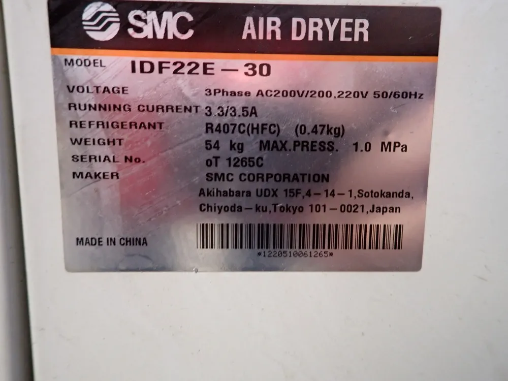 Smc Air Dryer - Idf22e-30