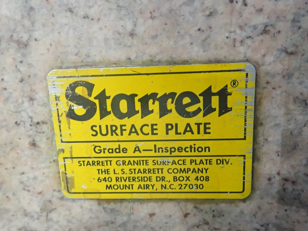 Starrett 72"x36"x10.5" Granite Surface Plate W/stand - Master Pink