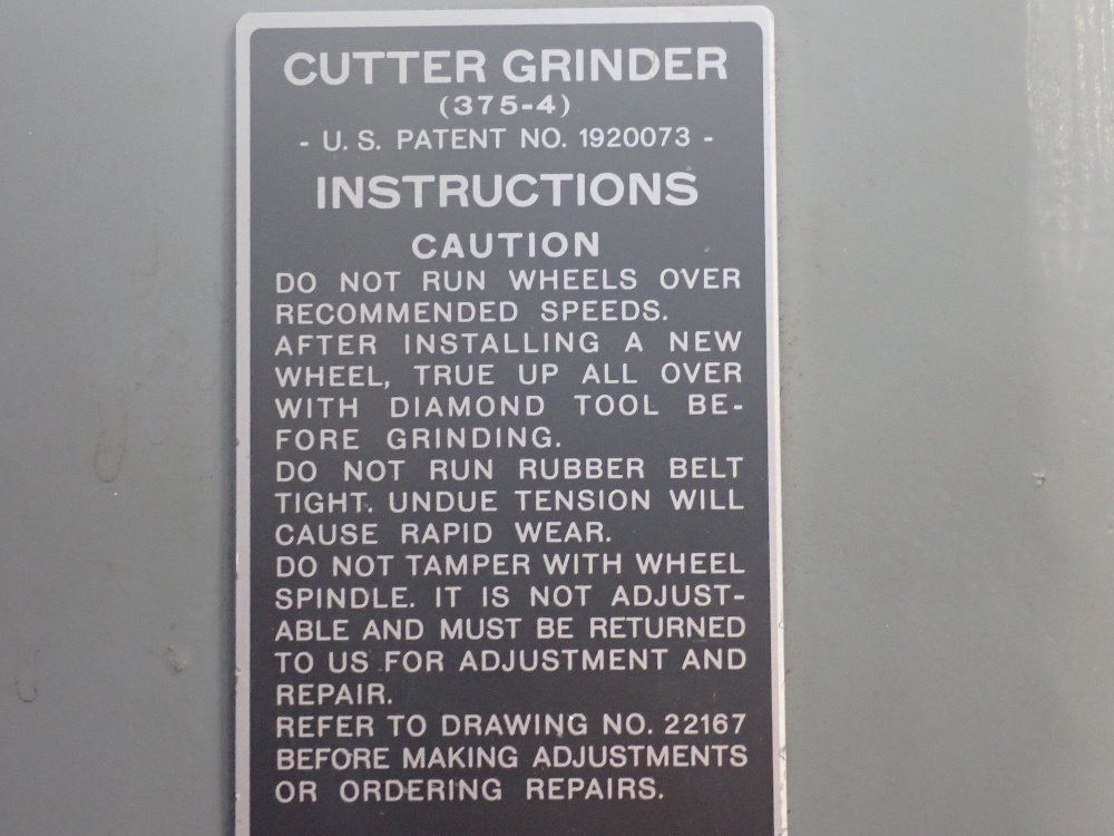 Gorton Tool & Cutter Grinder - 375