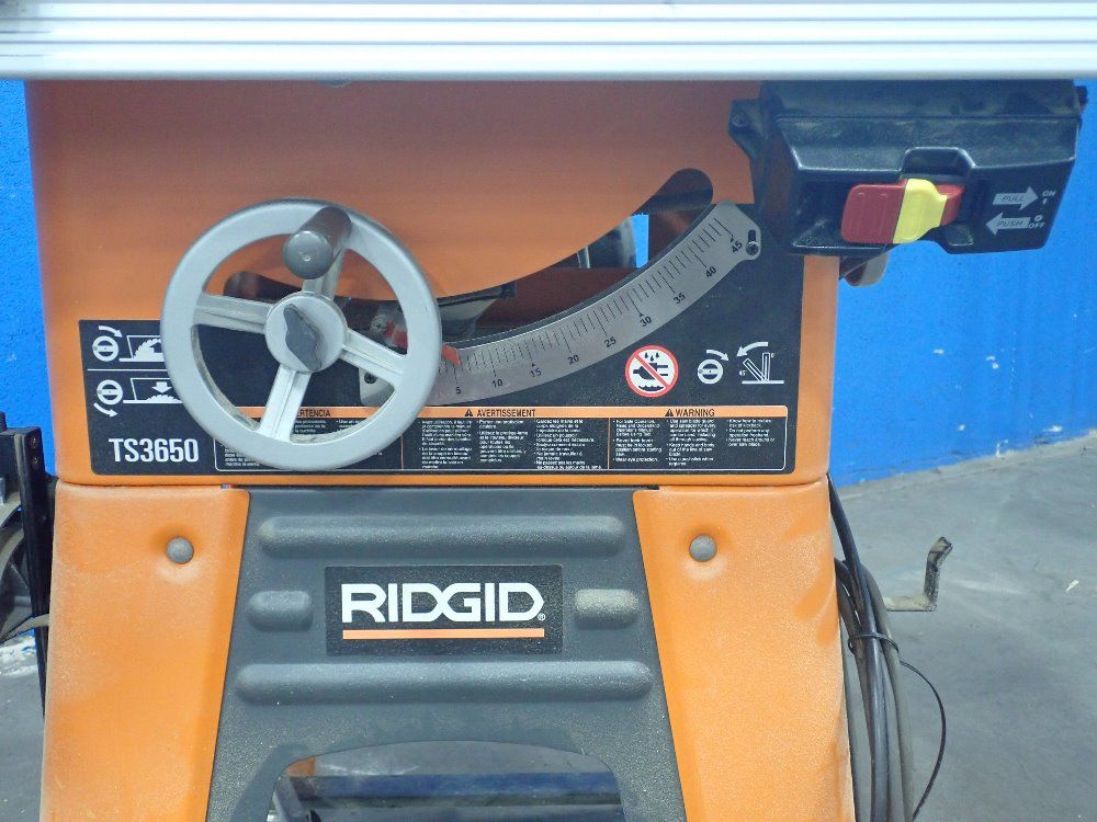 Ridgid Power Tools 10" Electric Cast Iron Table Saw - Ts3650