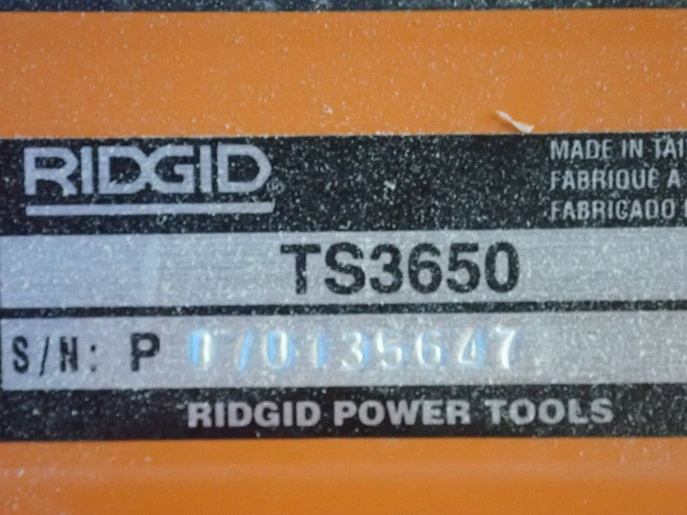Ridgid Power Tools 10" Electric Cast Iron Table Saw - Ts3650
