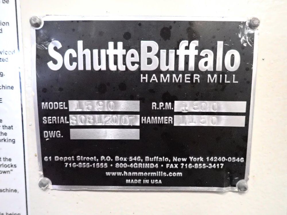 Schutte Buffalo 150 Hp Hammer Mill - 1590