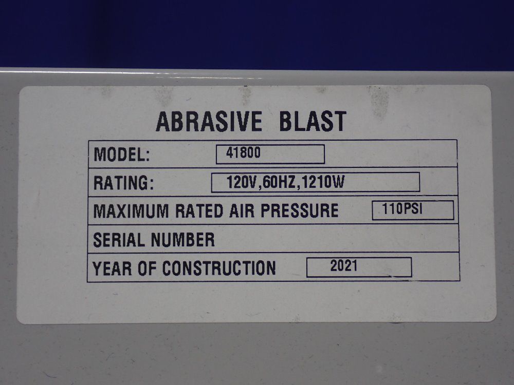 Abrasive Blast Blast Cabinet