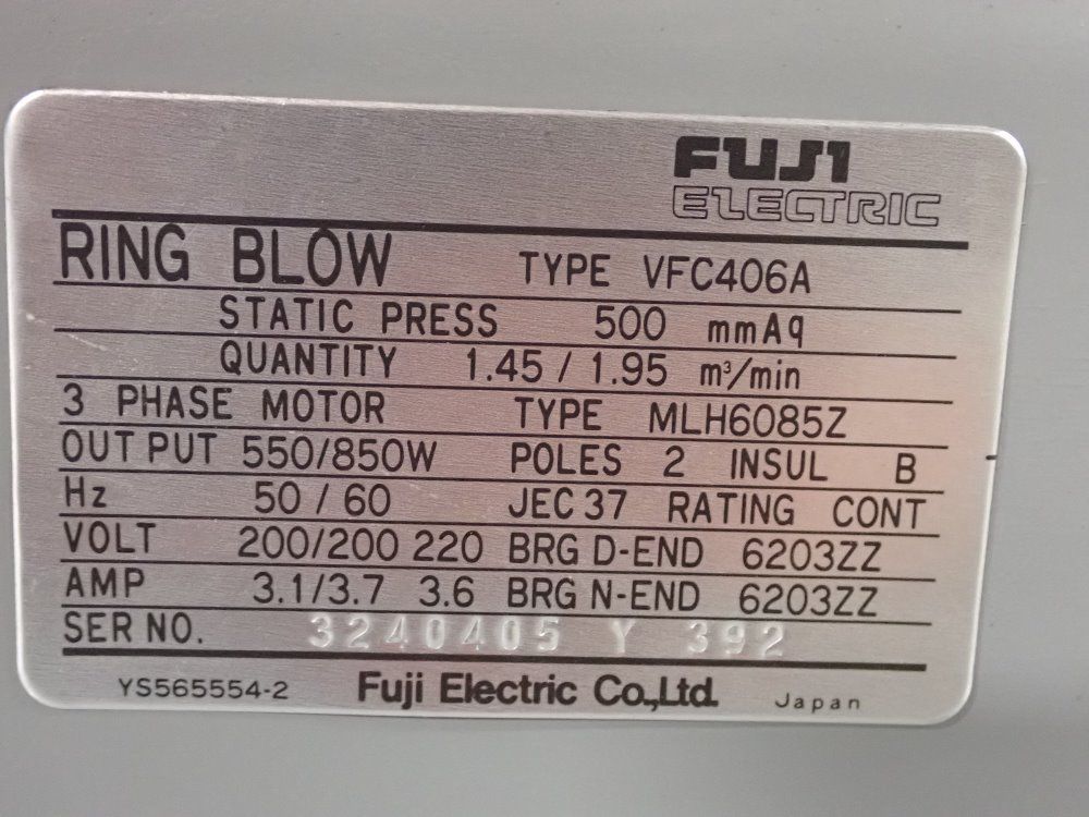 Fuji Blower - Vfc406a