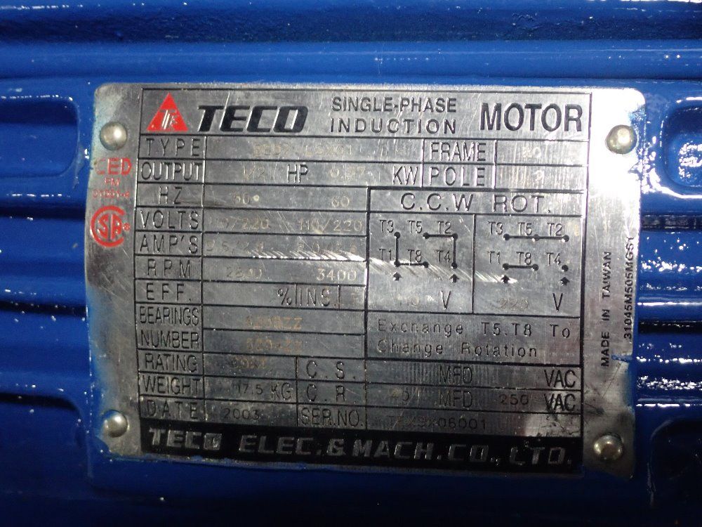 Teco 1/2 Hp Pump - Bed2-lsx01