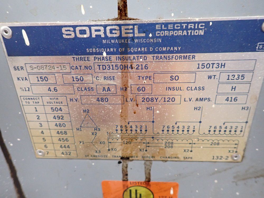 Sorgel 150 Kva Transformer - 7d3150h4-216