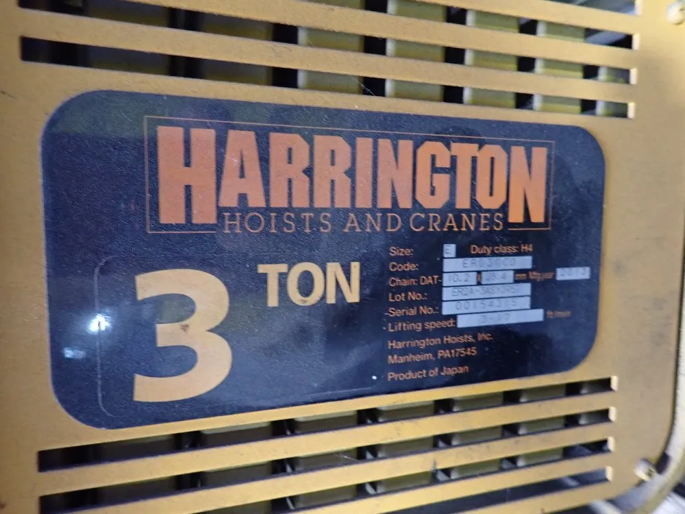 Harrington 3 Ton Chain Hoist
