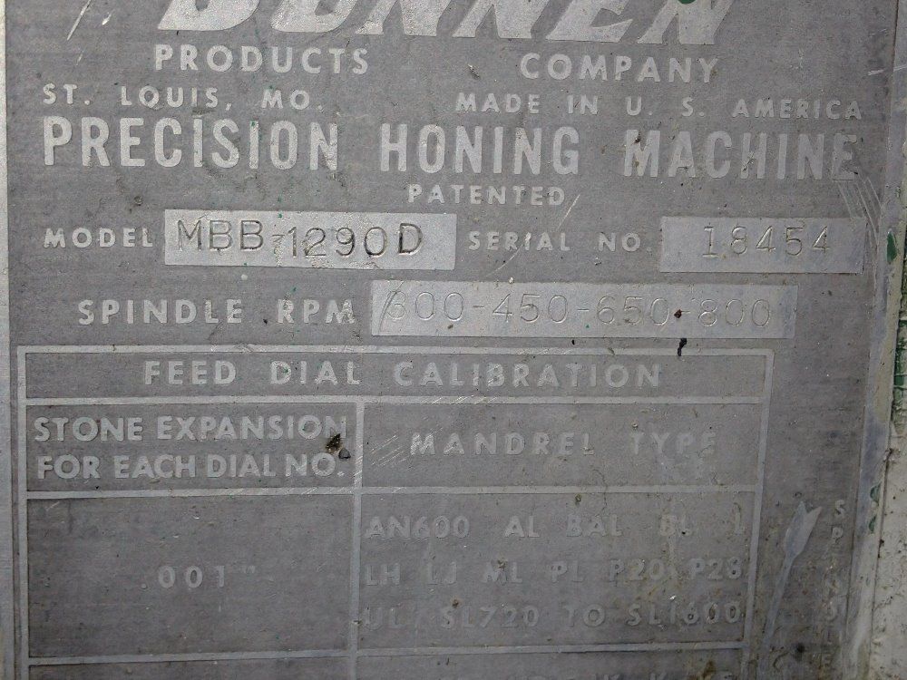 Sunnen Honing Machine