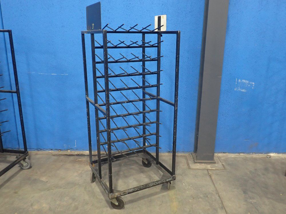 100 Hooks (10 Rows Of 5/side) Portable Metal Rack