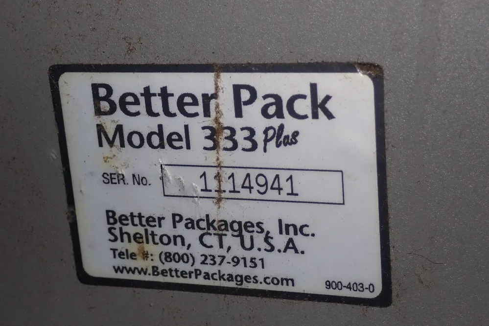 Better Packages Inc Tape Machine - 333 Plus