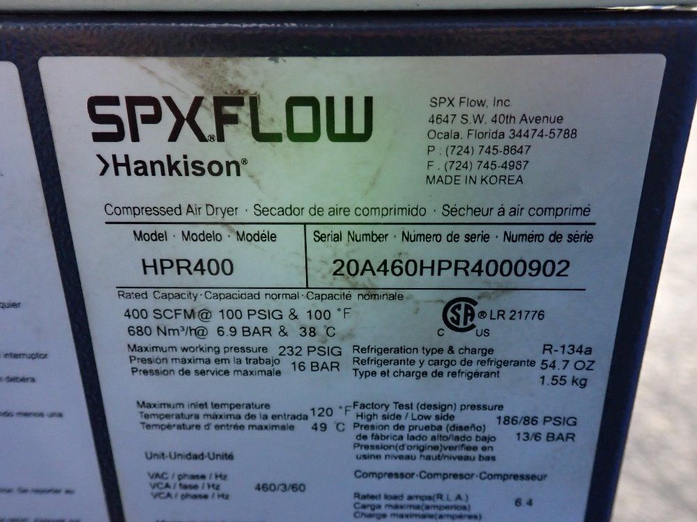 Spxflow Air Dryer - Hpr400