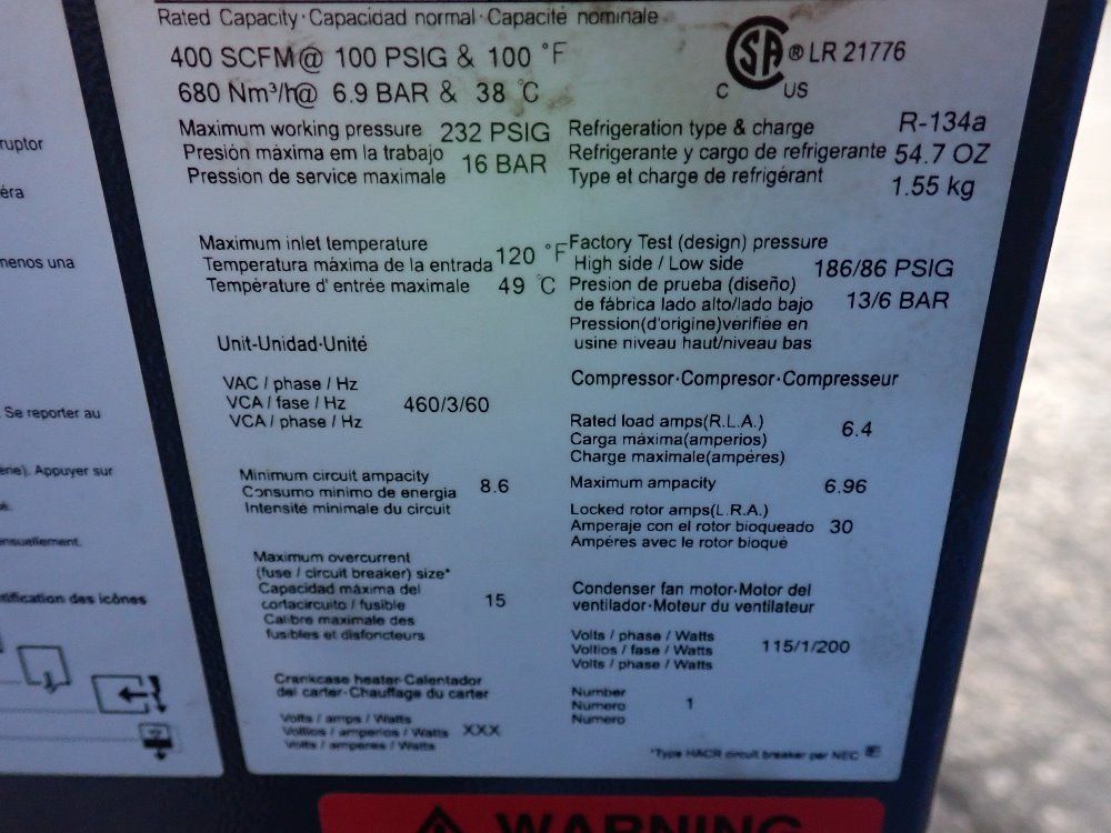 Spxflow Air Dryer - Hpr400