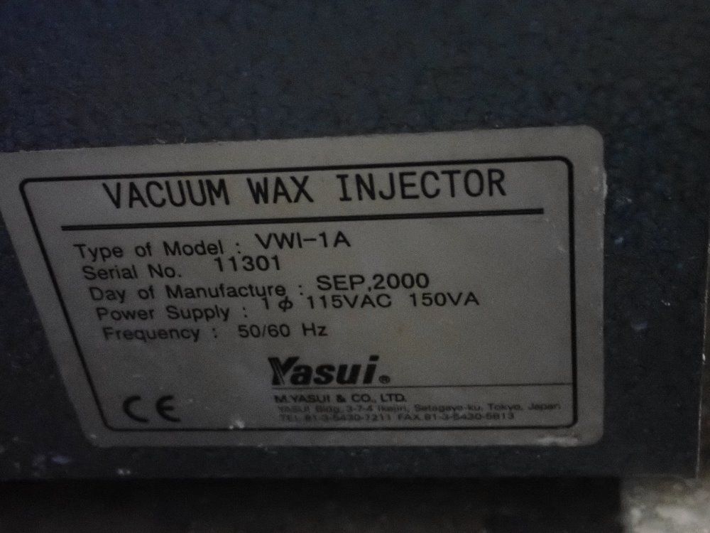Yasui Vacuum Wax Injector - Vwi-1a