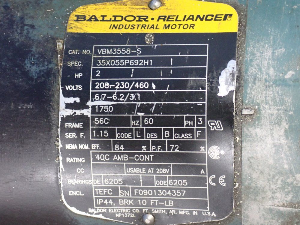Baldor Electric Co. 2 Hp Motor - 35x055p692h1