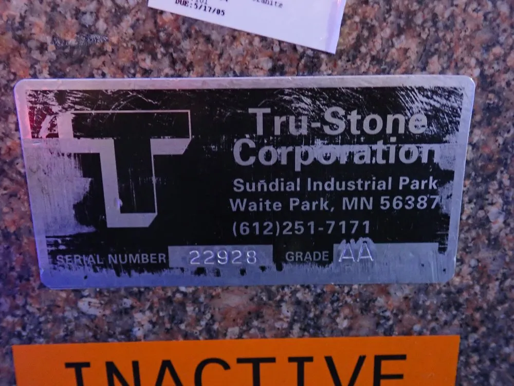 Tru-stone 84" X 6" X 12" Granite Surface Plate