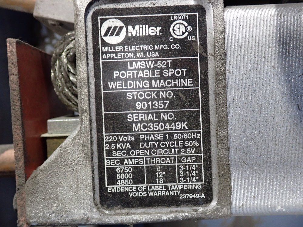 Miller 2.5 Kva Spot Welder - Lmsw-52t