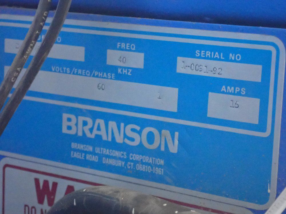 Branson Ultrasonics Corp. Ultrasonic Vapor Degreaser - B-250-r